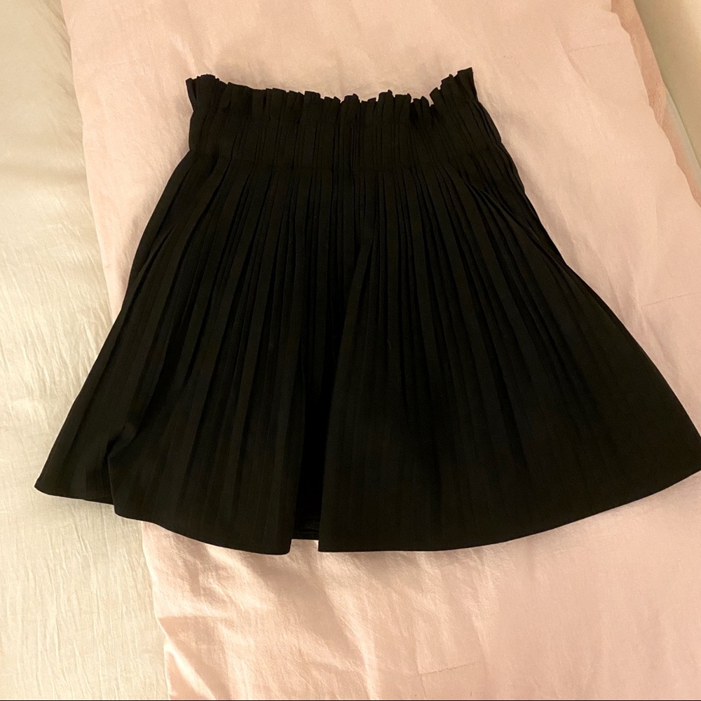 Zara Black Pleated Mini Skirt
